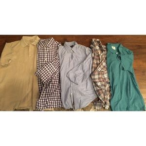 J CREW LOT OF 5 shirts Men's 4 Large And 1 Medium